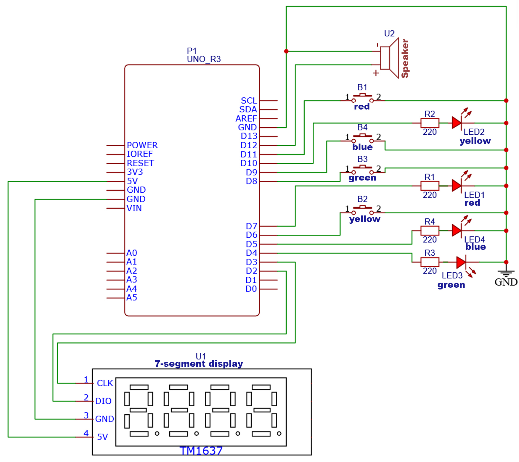 Joc Arduino Repeat after me in reverse: The Memory Challenge with LEDs ...